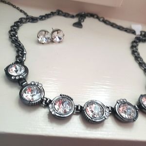 Bling necklace with earrings